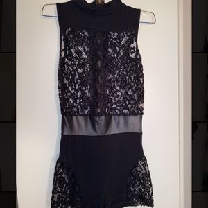 Sheer lace romper